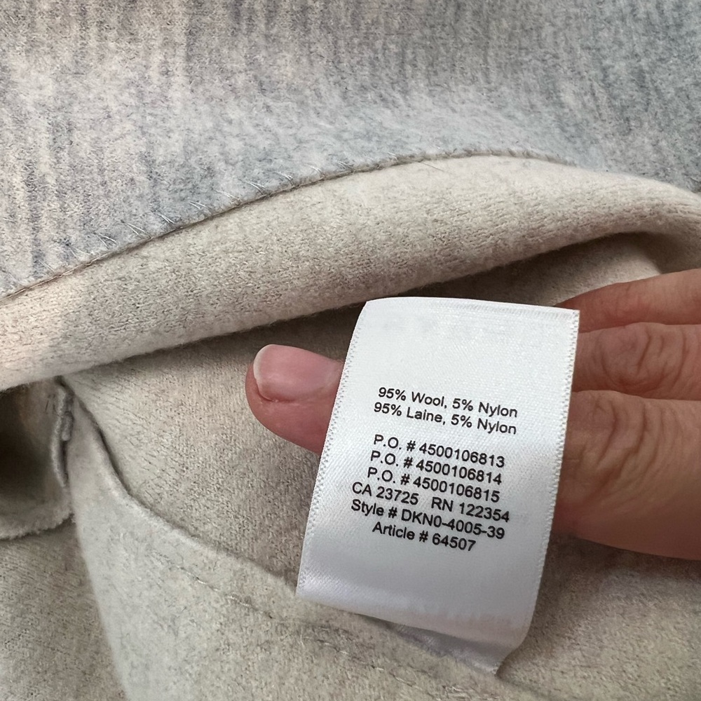 Aritzia Shawl Merino Wool Jacket XS Heather Chrome - Picture 16 of 16